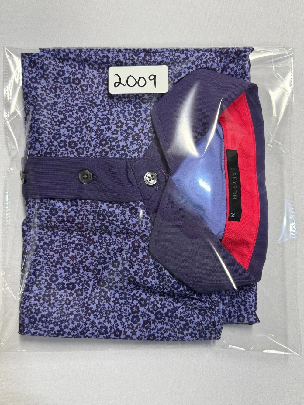Men’s Medium Greyson Purple Performance Golf Polo Short Sleeve Shirt - Picture 7 of 7